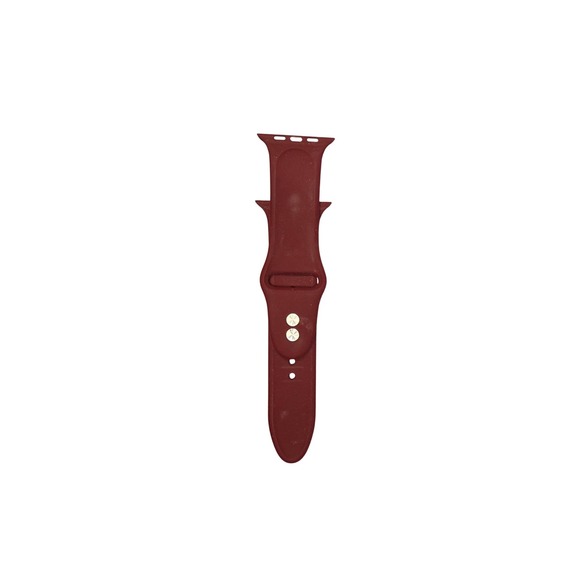 Apple Watch Sport Band Burgundy Red Silicone Strap Replacement S/M M/L NWOT - Picture 3 of 8